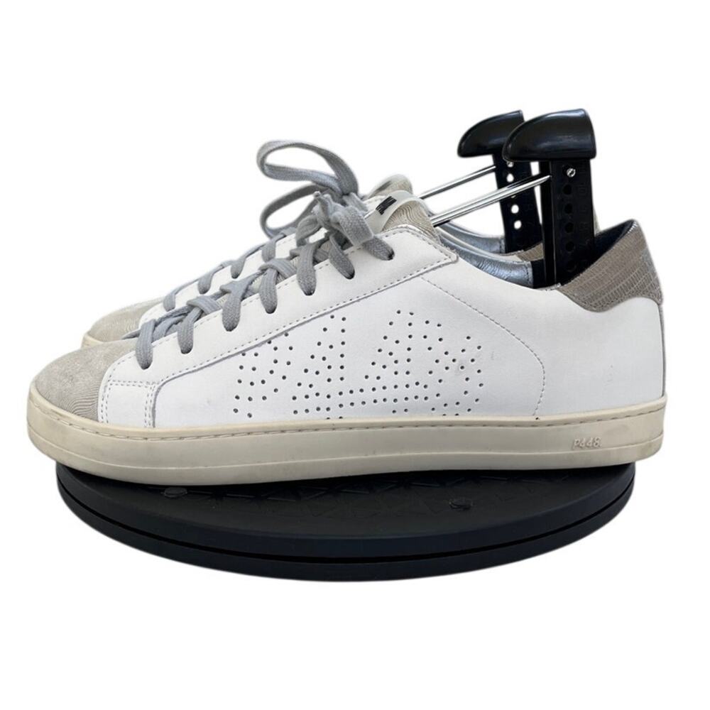 Unisex P448 Leather Running Training Athletic Sneaker Shoes SZ W7.5/M5.5 White